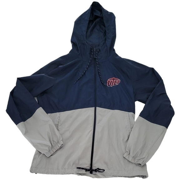 Columbia Zip Up Wind Breaker Hoodie UTEP - Picture 1 of 7
